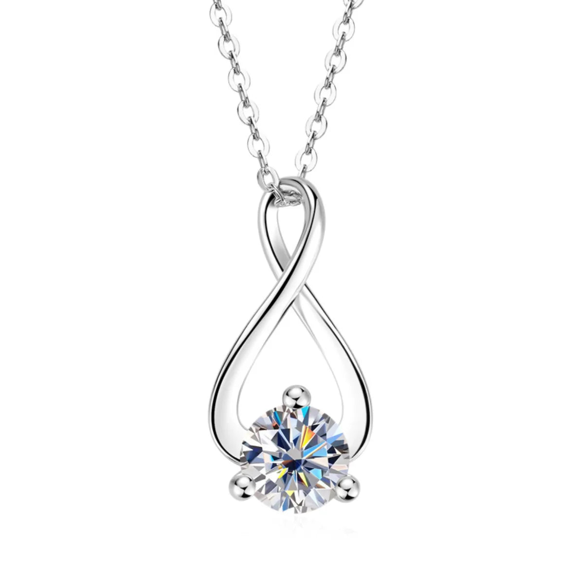 Twist of Fire Full Moissanite Necklace