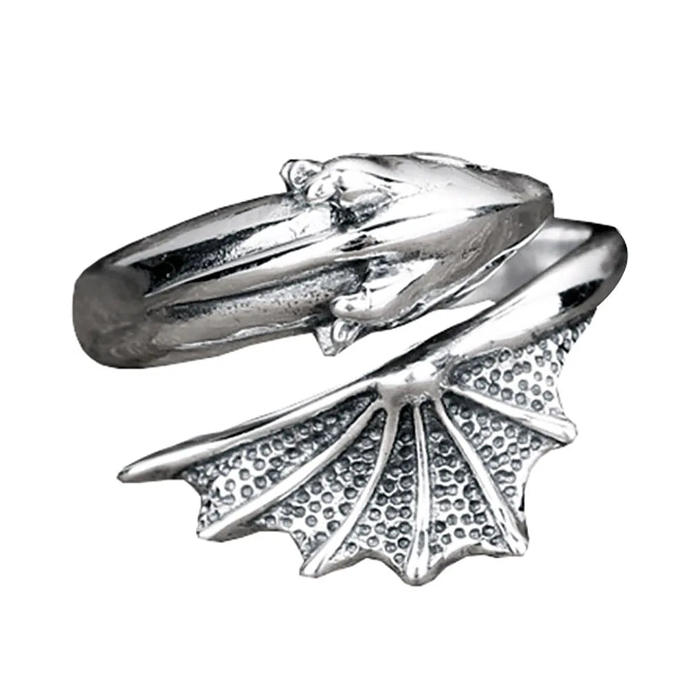 925 Sterling Silver Men and Women Pterodactyl Open Type Adjustable
