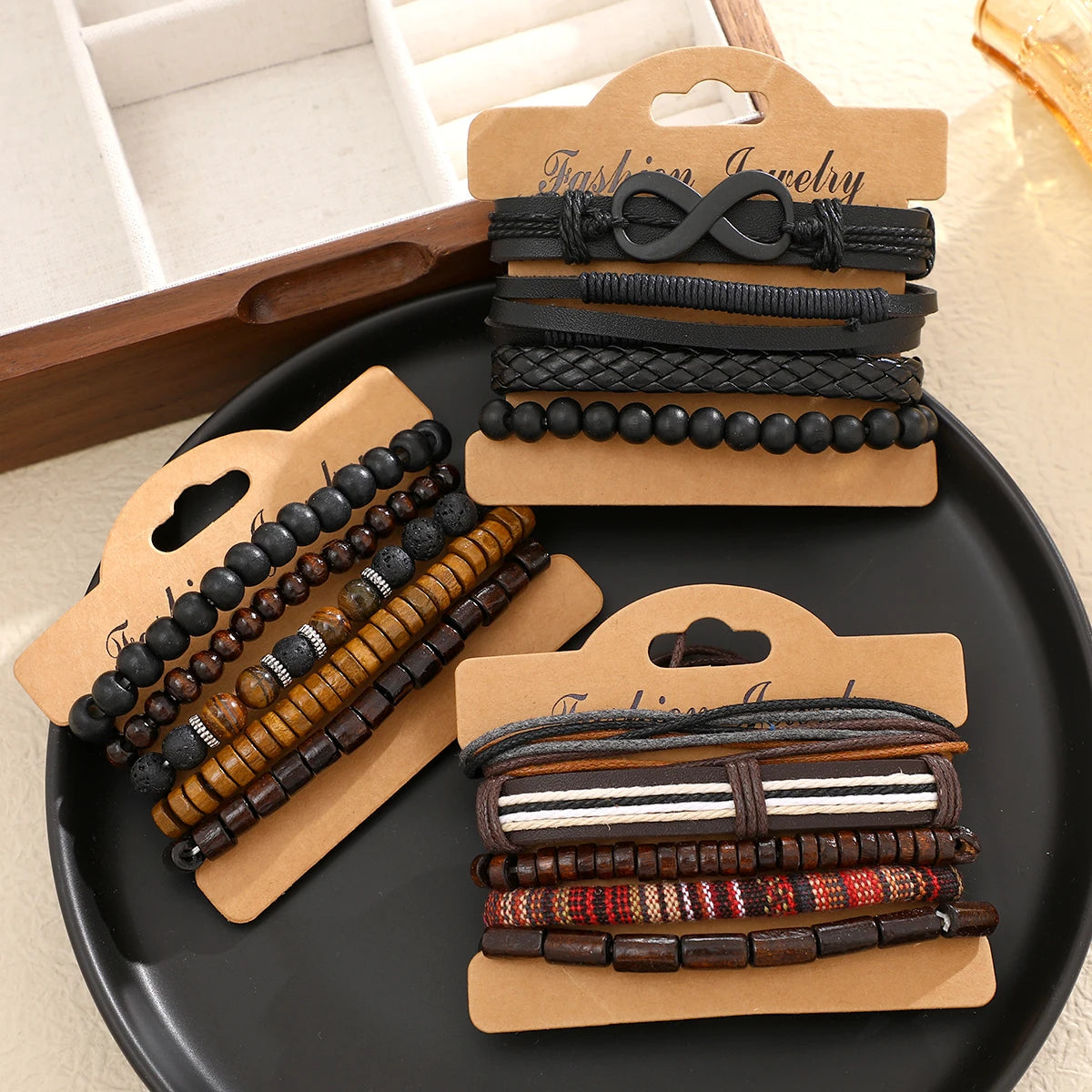15 Pcs/set Classic Men's Leather Bracelet