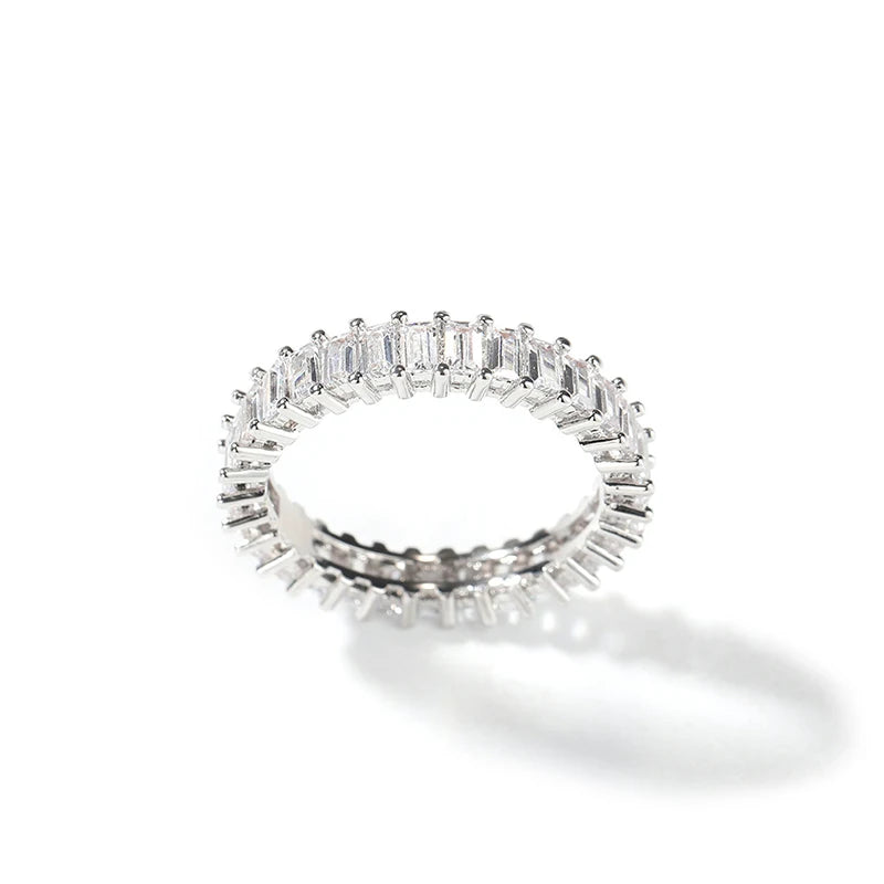 5-Piece Women’s Ice Out CZ Ring Set | 14K Gold Plated Bling Ring