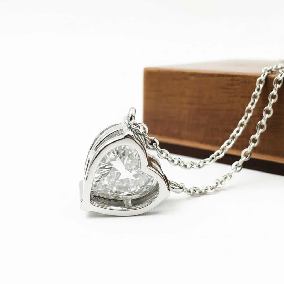 Pure Love Heart Moissanite Pendant