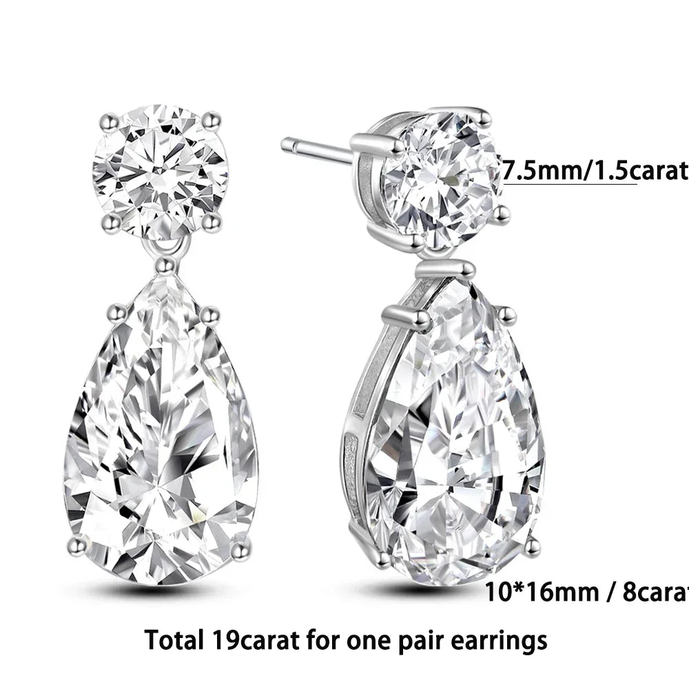 Celesti 19-Carat Moissanite Waterdrop Earrings