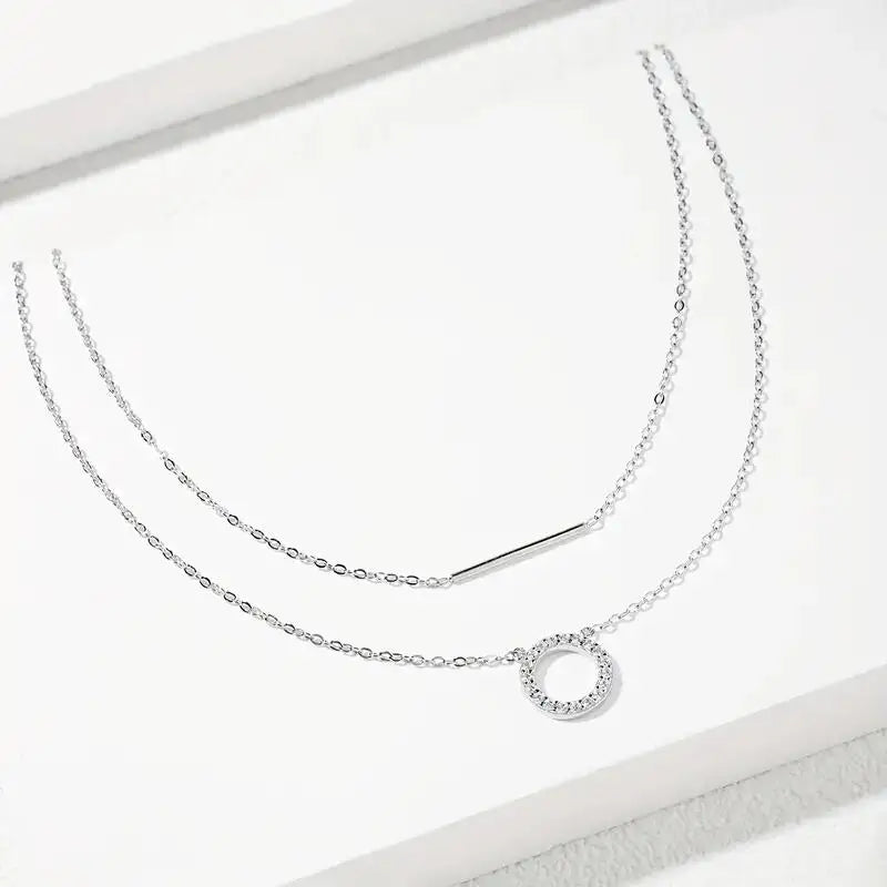 Infinity Glow Moissanite Loop Pendant Necklace