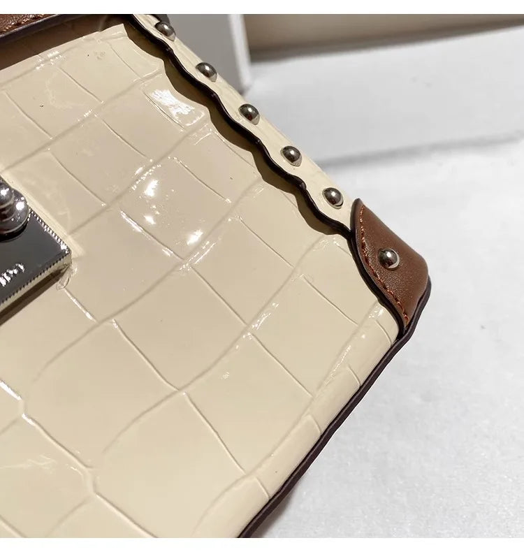 Carit & Koty Stylish and Elegant bag with Crocodile Pattern Embossing and Metal