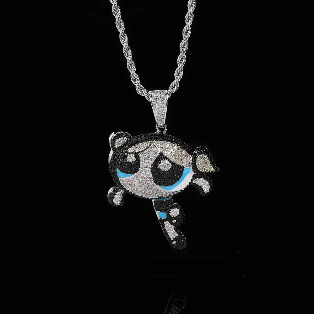 Hip-Hop Power Girl Pendant Necklace