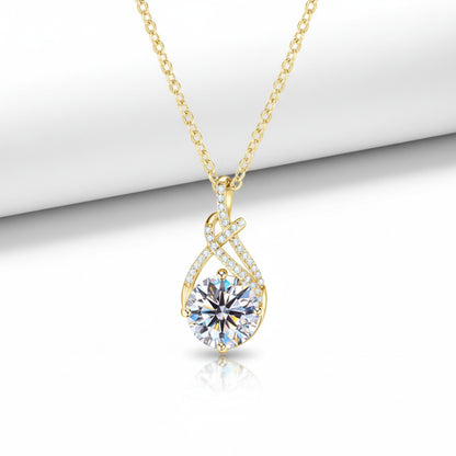 Twist of Fire Full Moissanite Necklace