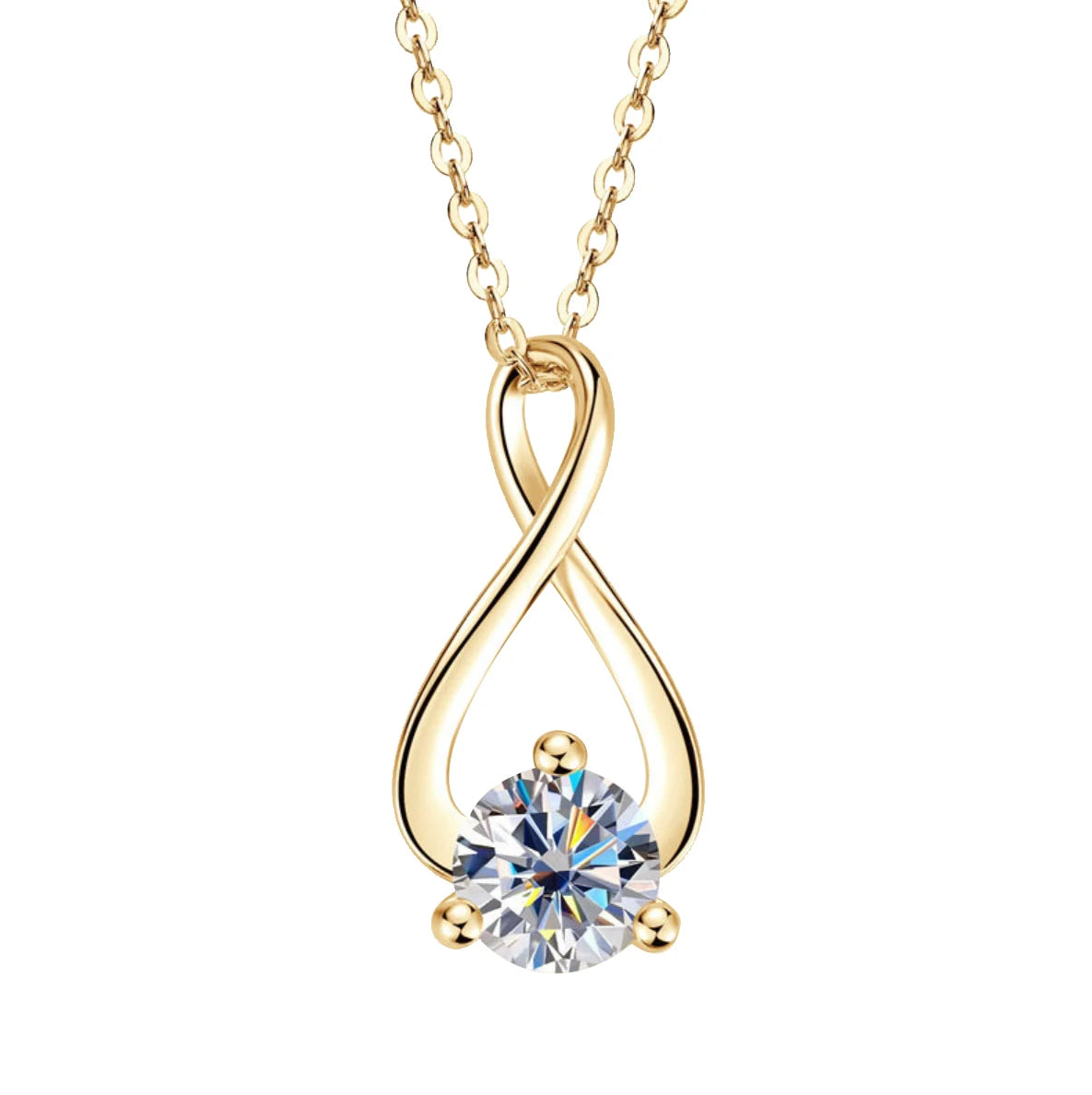 Twist of Fire Full Moissanite Necklace