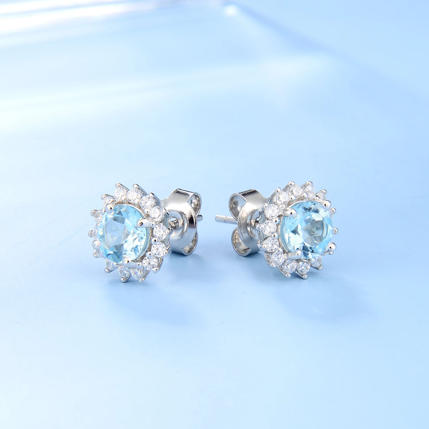 GEM'S BALLET 925 Sterling Silver Sun Earrings