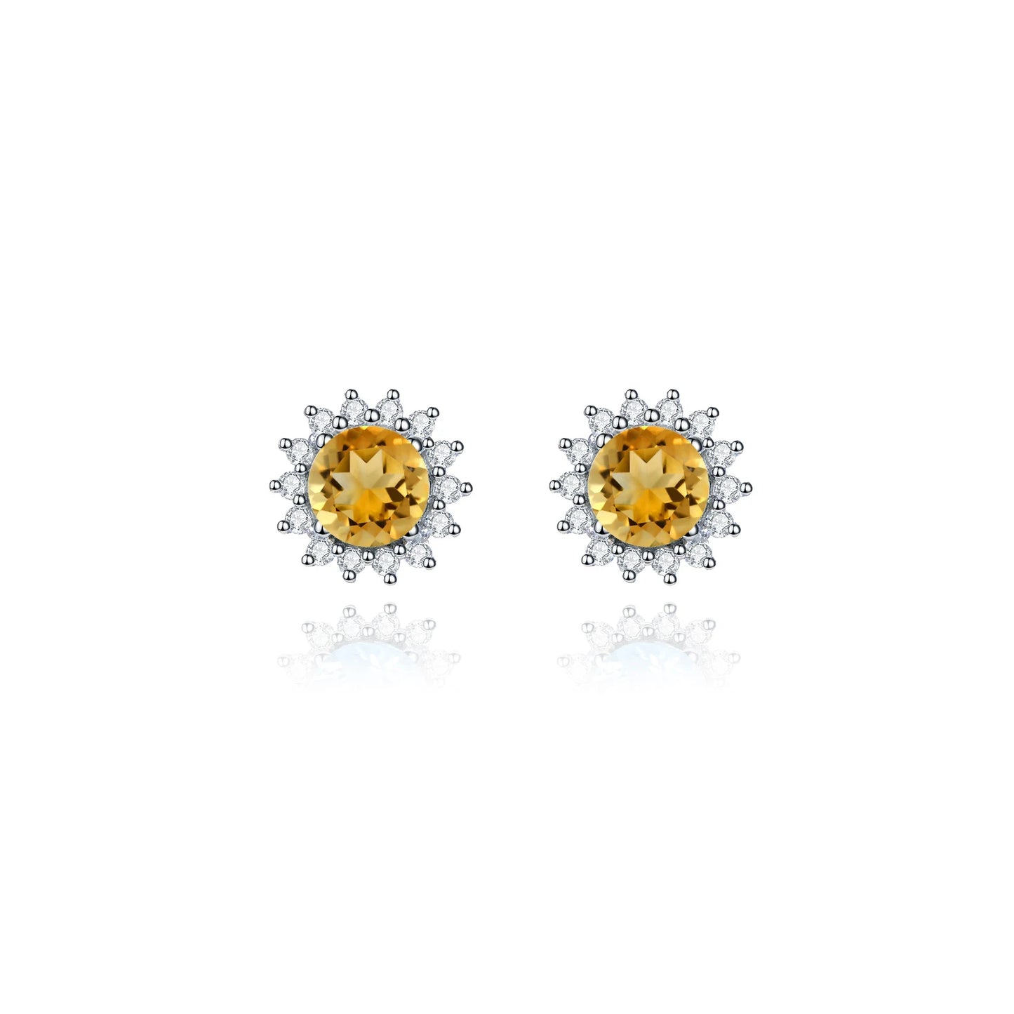 GEM'S BALLET 925 Sterling Silver Sun Earrings
