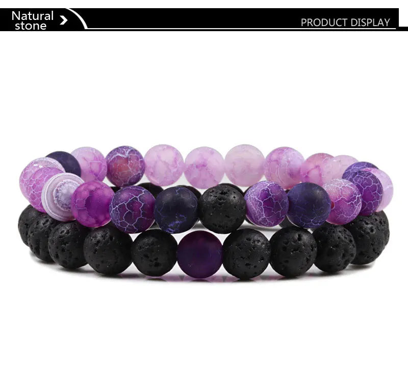 Couple’s Lava & Tiger Eye Bracelets