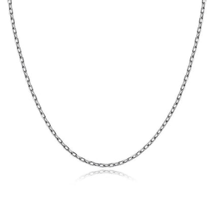 Titanium Vibe Geometric Silver Necklace – S925 Sterling Silver Men’s Sweater Chain