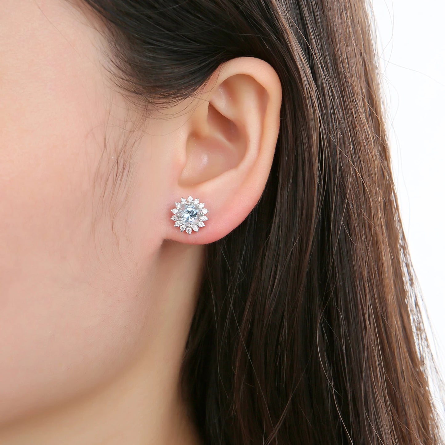 GEM'S BALLET 925 Sterling Silver Sun Earrings