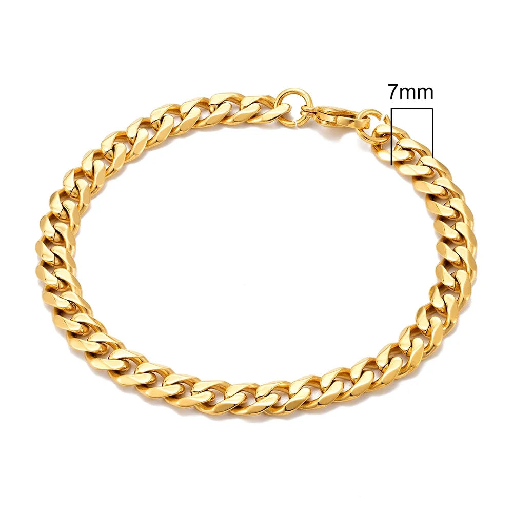 Men’s Rock Curb Chain Bracelet