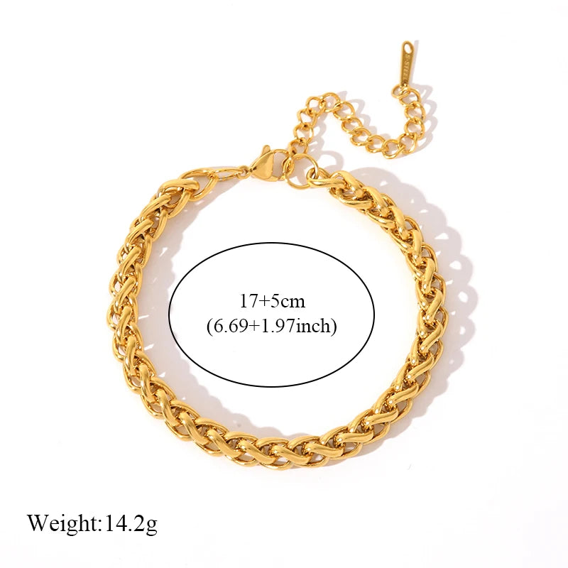 Trendy 18K Gold Plated Steel Bangle
