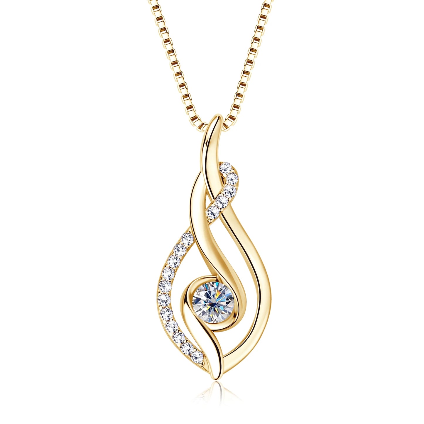 Twist of Fire Full Moissanite Necklace