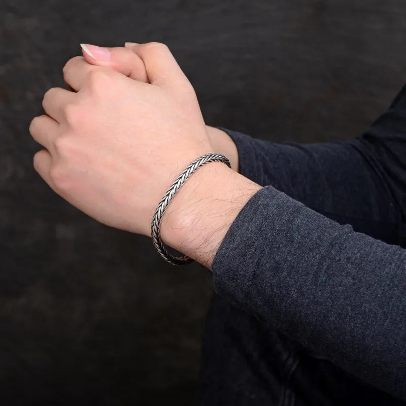 Men’s Retro Keel Bracelet – Pure Silver Power
