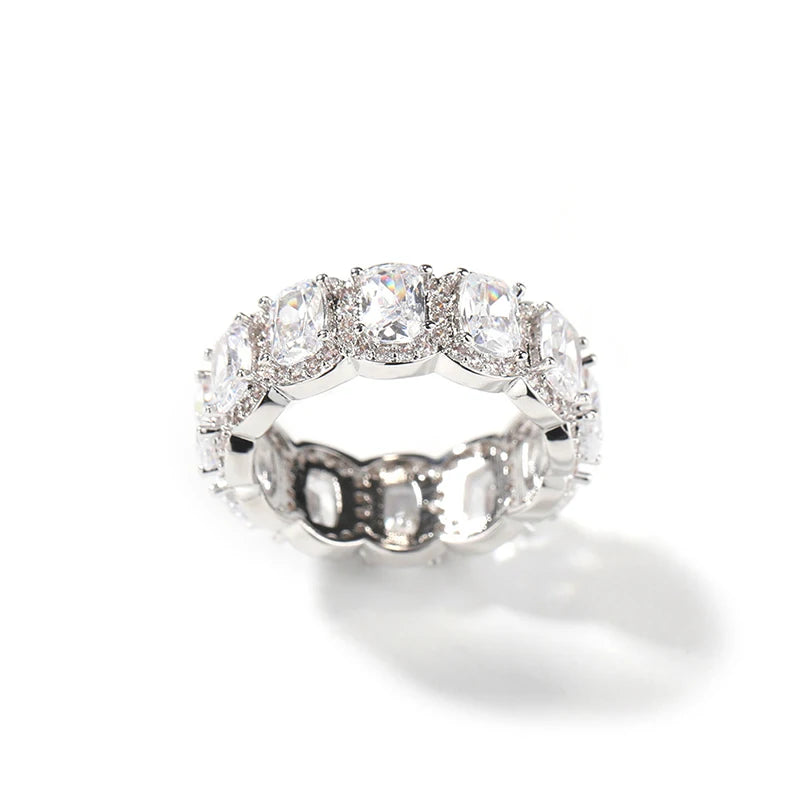 5-Piece Women’s Ice Out CZ Ring Set | 14K Gold Plated Bling Ring