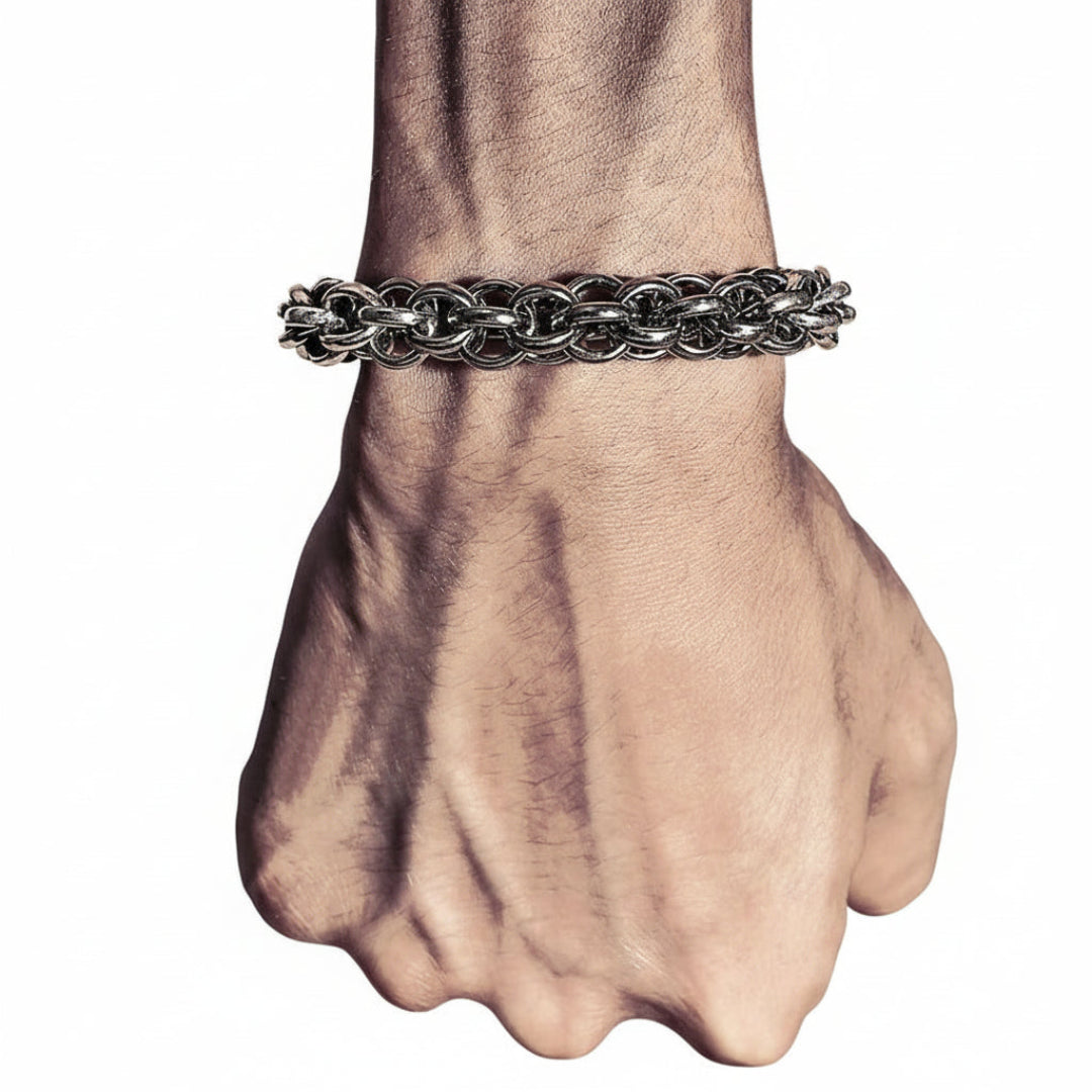 Silver Anchor Popcorn Bracelet – S925