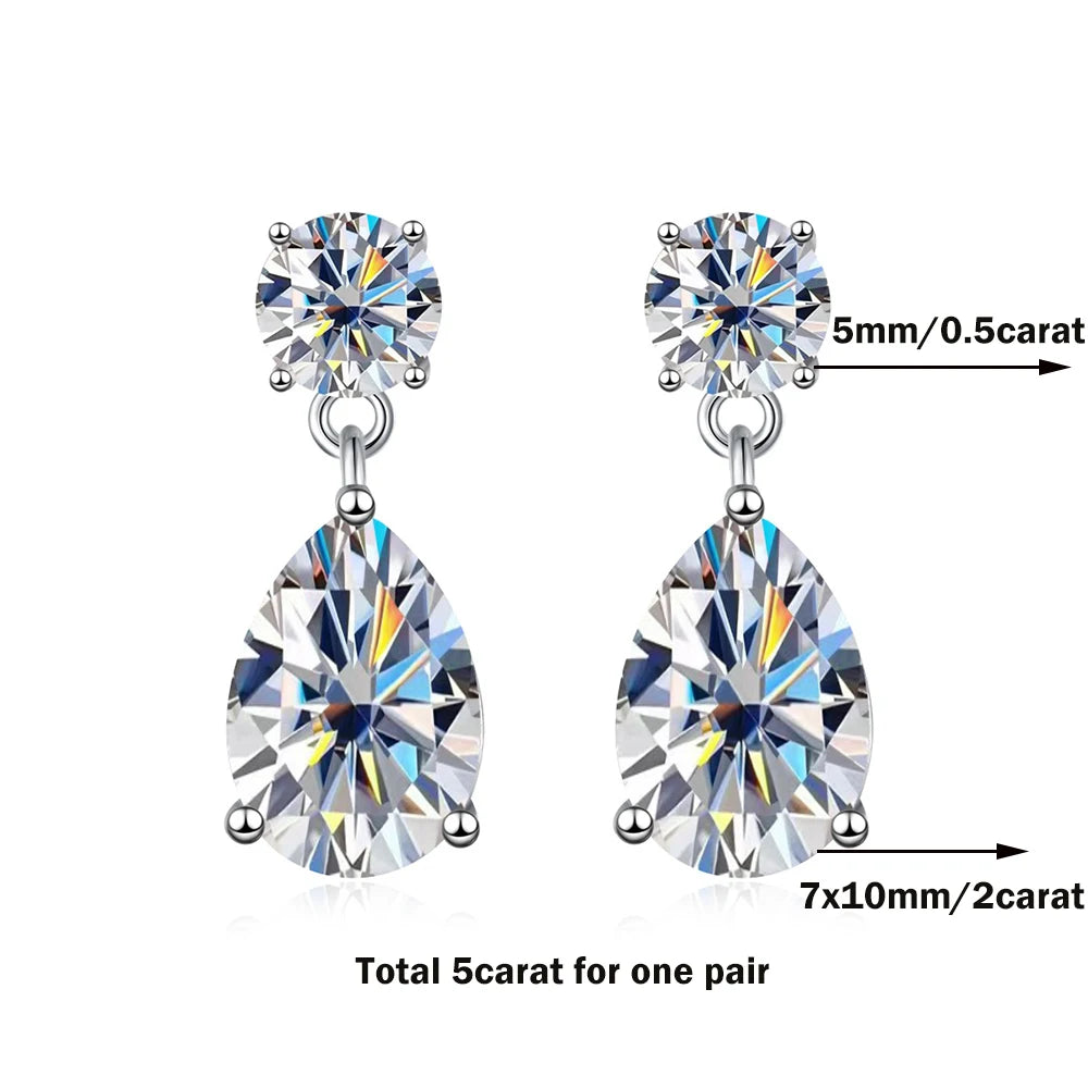 Celesti 19-Carat Moissanite Waterdrop Earrings