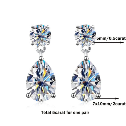 Celesti 19-Carat Moissanite Waterdrop Earrings