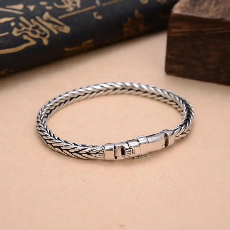 Men’s Retro Keel Bracelet – Pure Silver Power