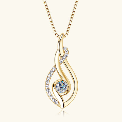 Twist of Fire Full Moissanite Necklace