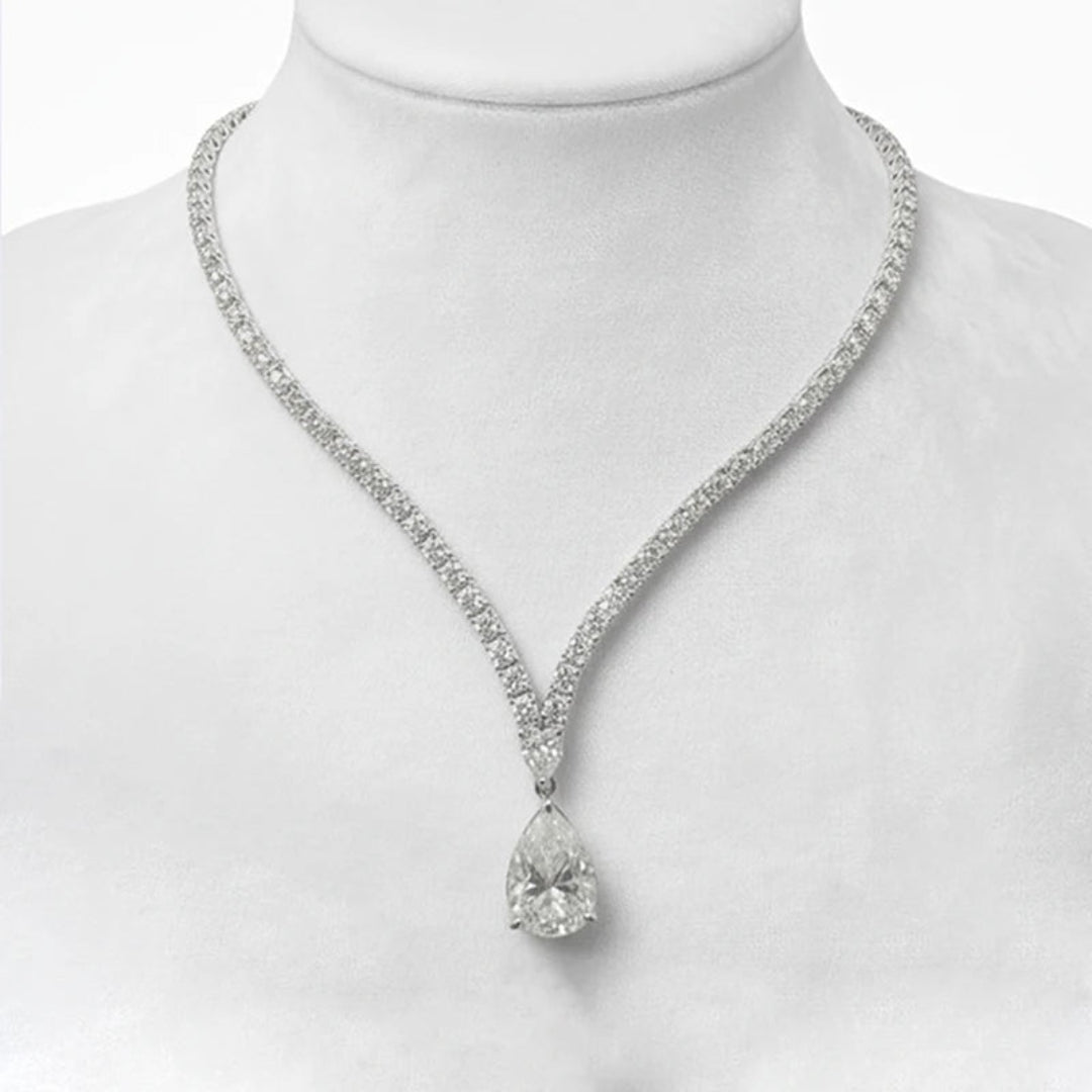 Vivia Drop Tennis Necklace