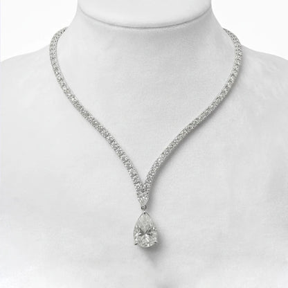 Vivia Drop Tennis Necklace