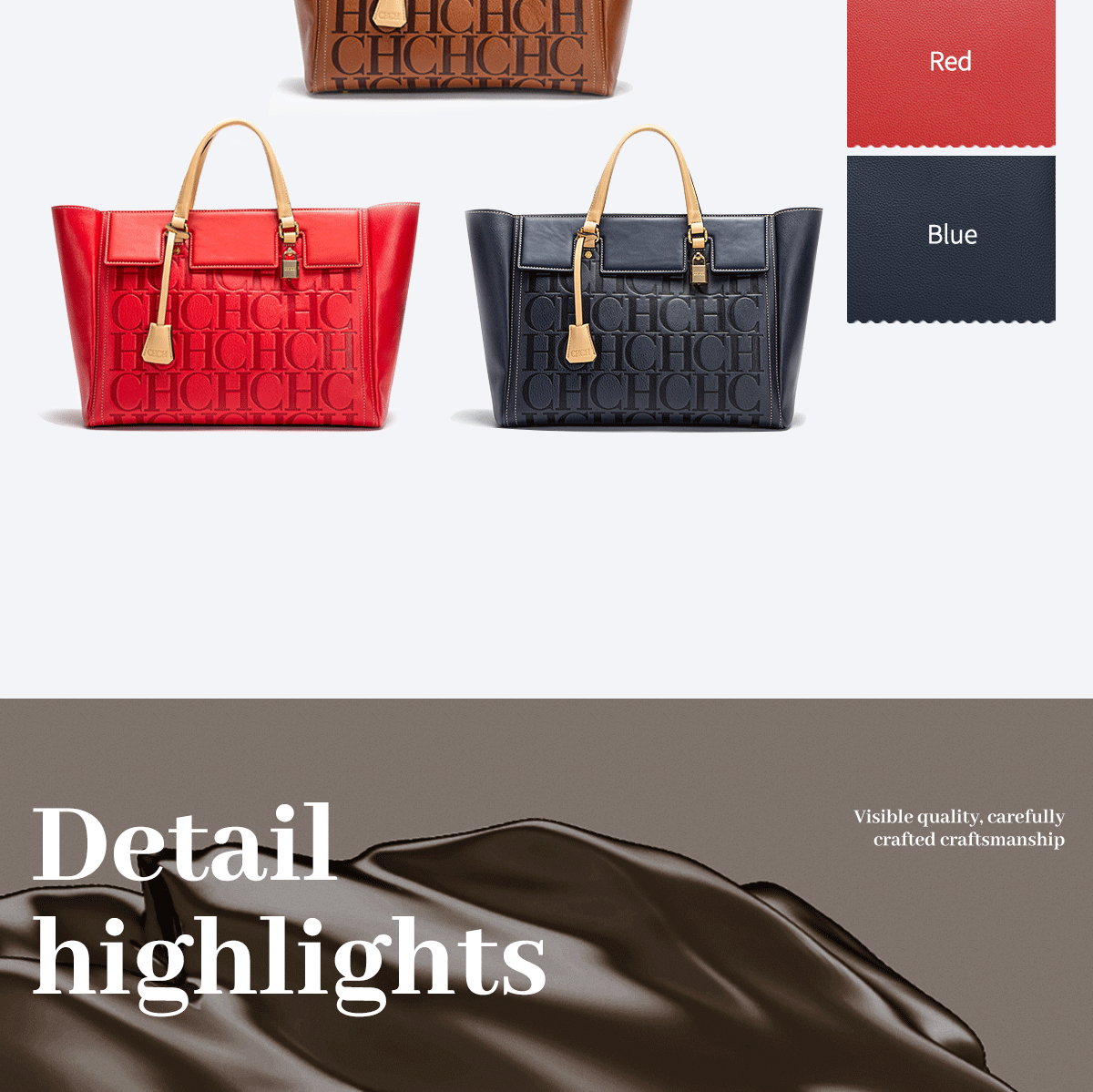 CHCH Women's Handbag New Brand Embossed Large Capacity Business Wallet