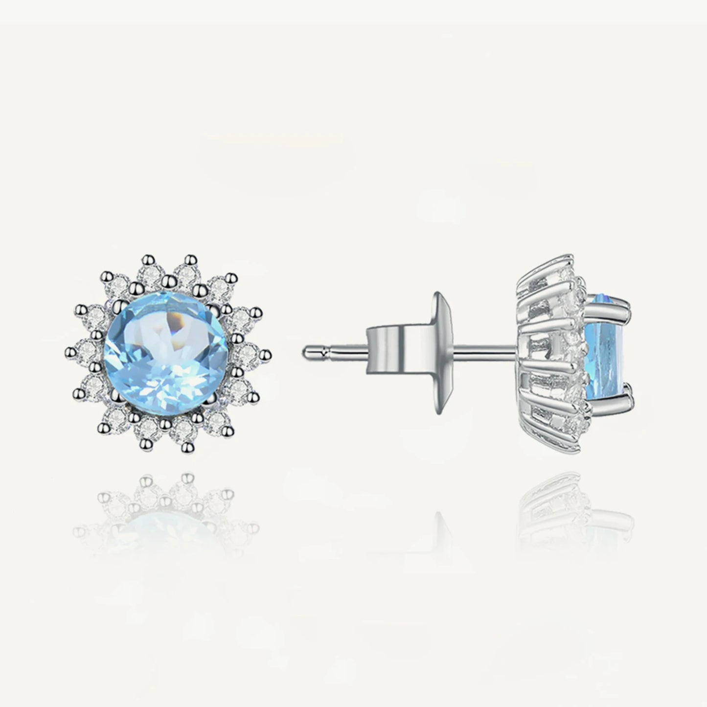 GEM'S BALLET 925 Sterling Silver Sun Earrings