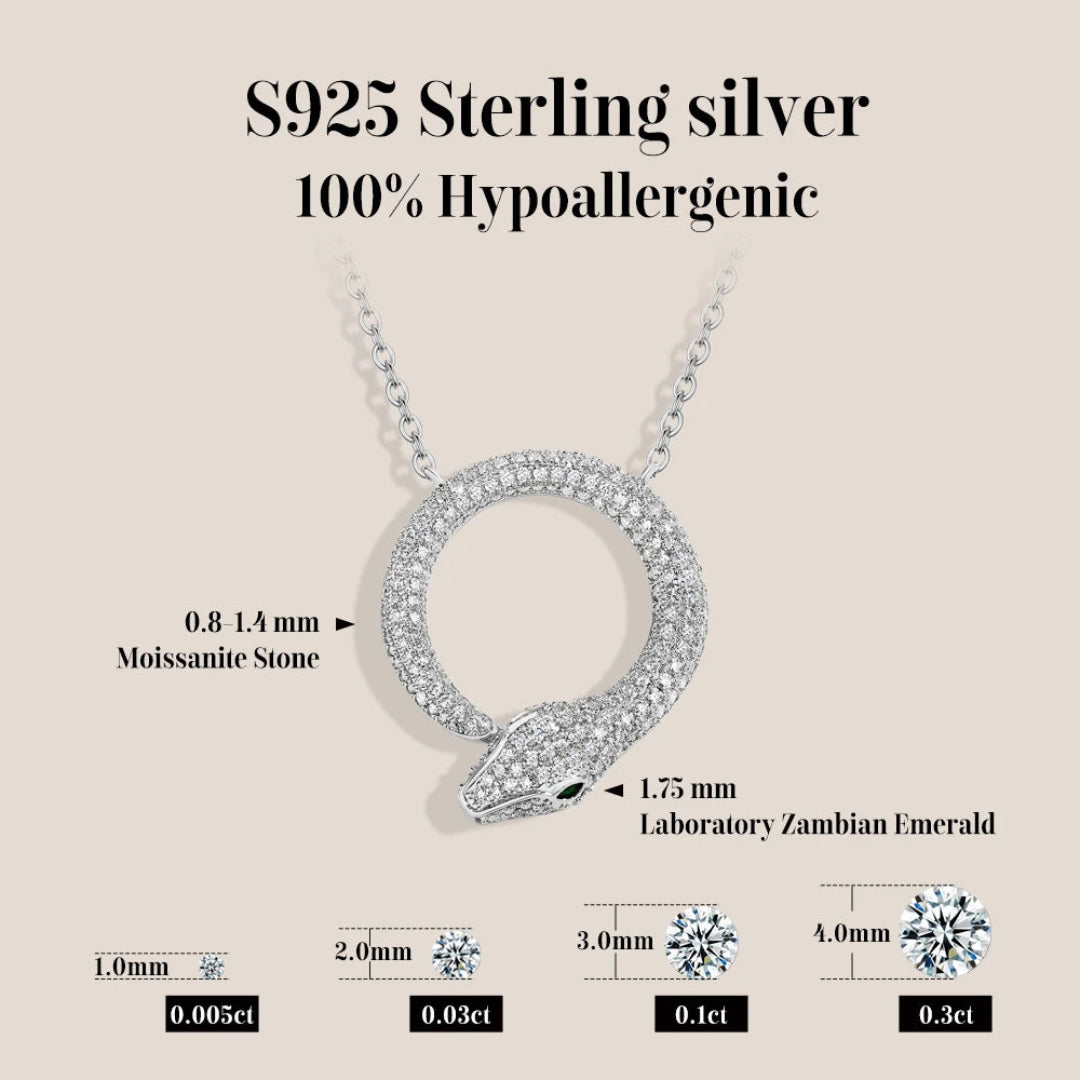 Serpent Luxe Moissanite Necklace