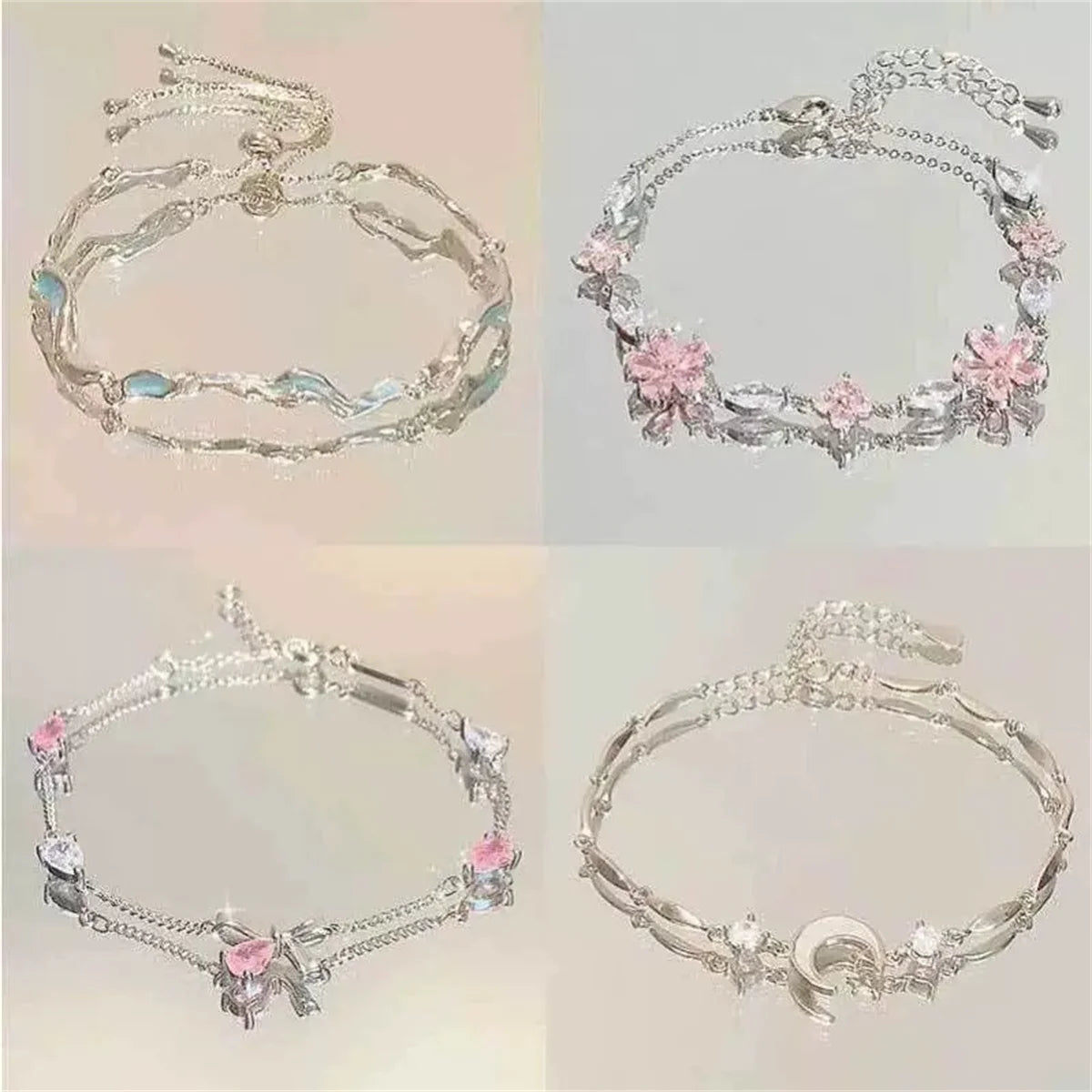 Cherry Blossom Zircon Bracelet