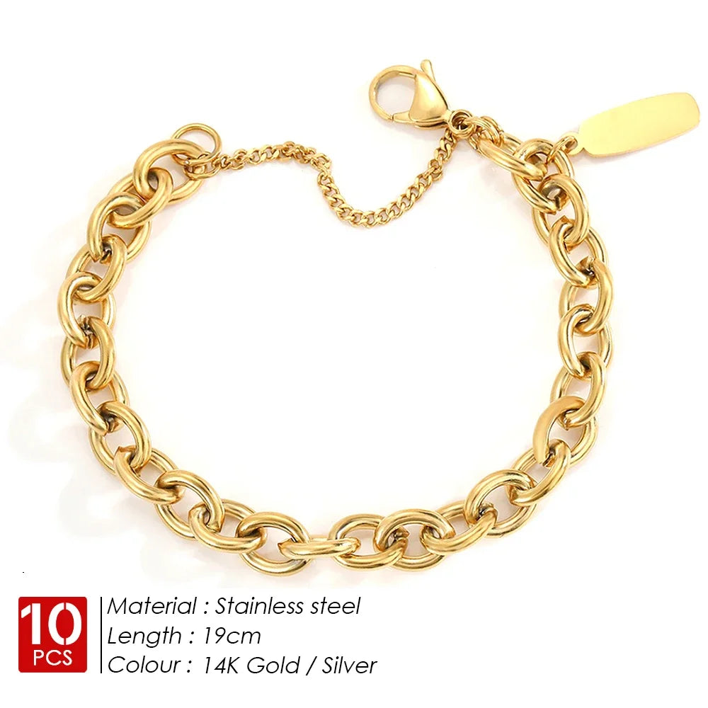 Stainless Steel Chain Bracelet Handmade