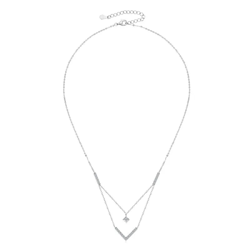 The Luminous V Moissanite Necklace
