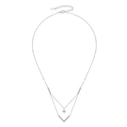 The Luminous V Moissanite Necklace