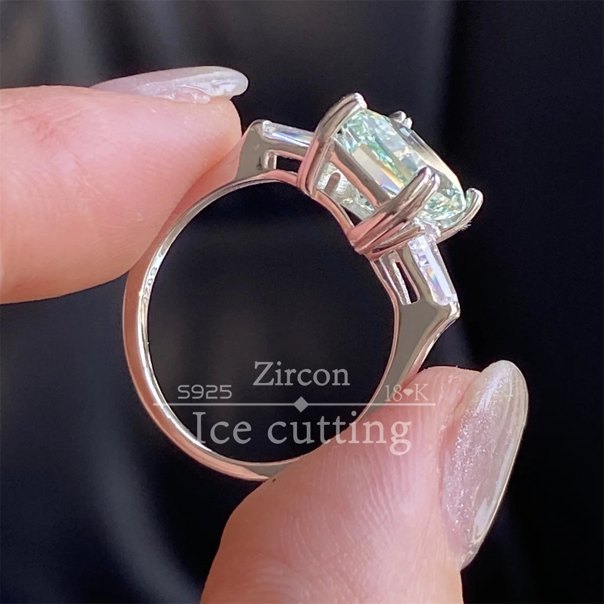 Elegant Moissanite Solitaire Ring – Premium Sterling Silver Jewelry for Women