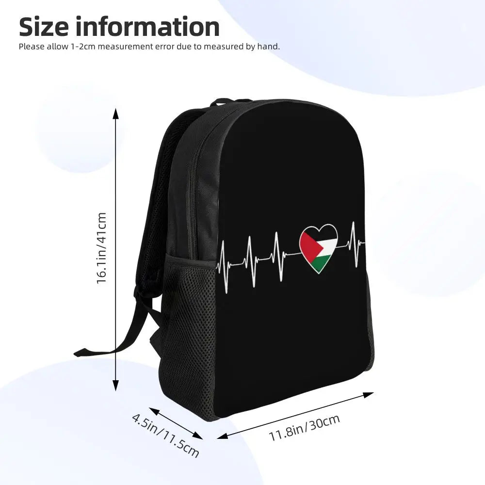 Custom Palestinians Keffiyeh Pattern Backpacks for Women Men Water Resistant