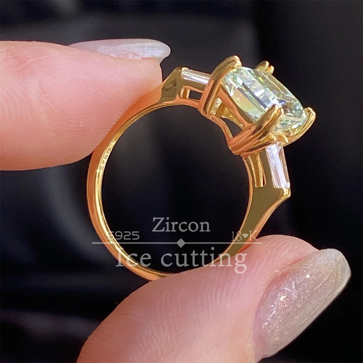 Elegant Moissanite Solitaire Ring – Premium Sterling Silver Jewelry for Women