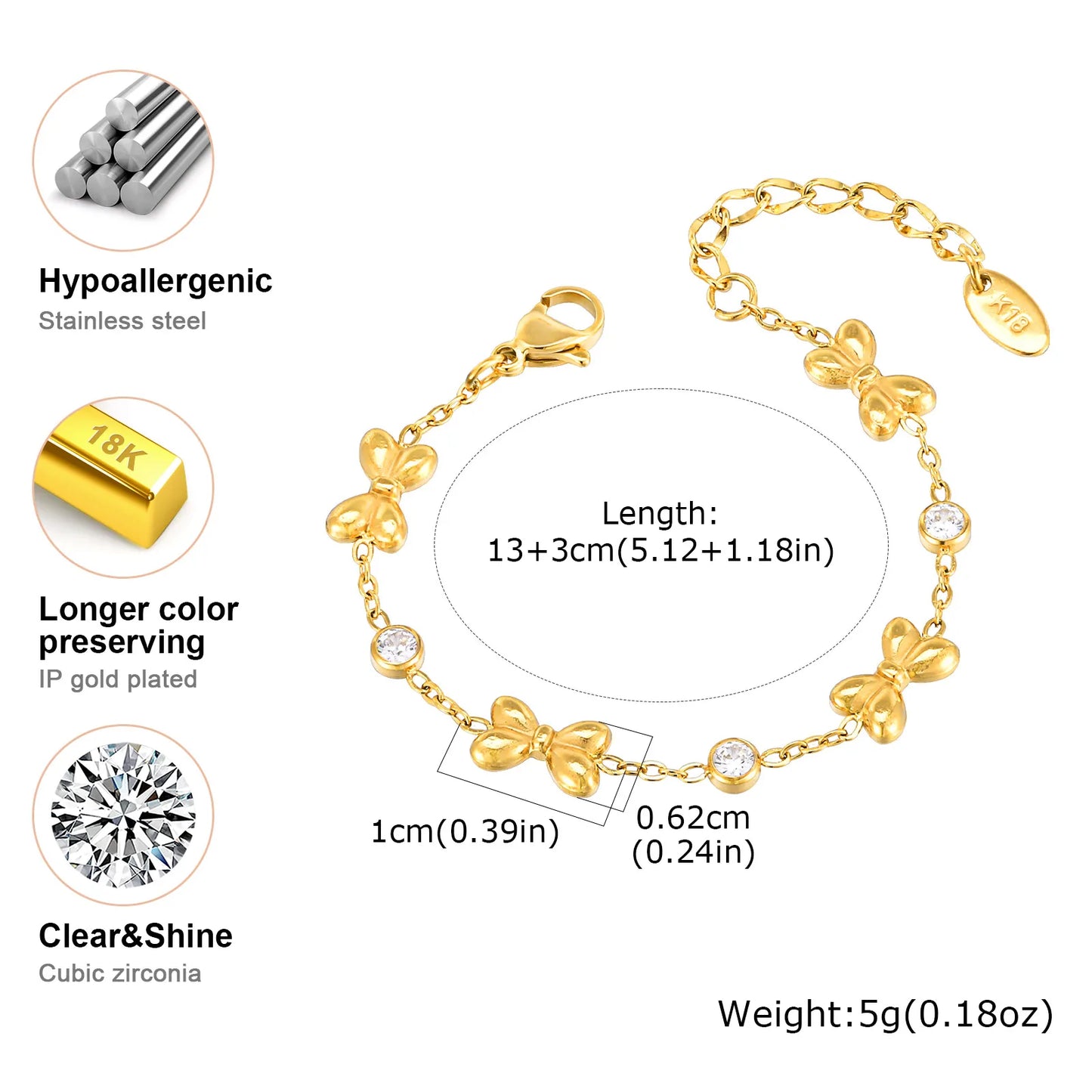 Cute Bow Bracelet for Little Girls