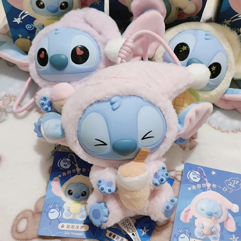New Miniso Disney Stitch Eat, Sleep Series Vinyl Blind Box Pendant Cute Doll Mystery Box Toy Plush Doll Holiday Gift
