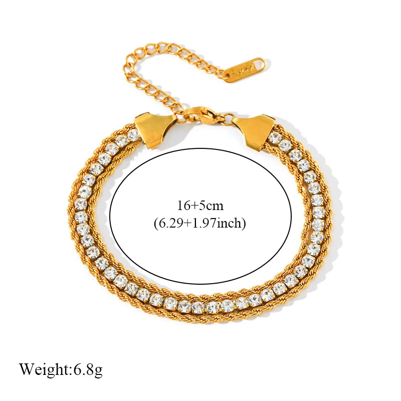 Trendy 18K Gold Plated Steel Bangle