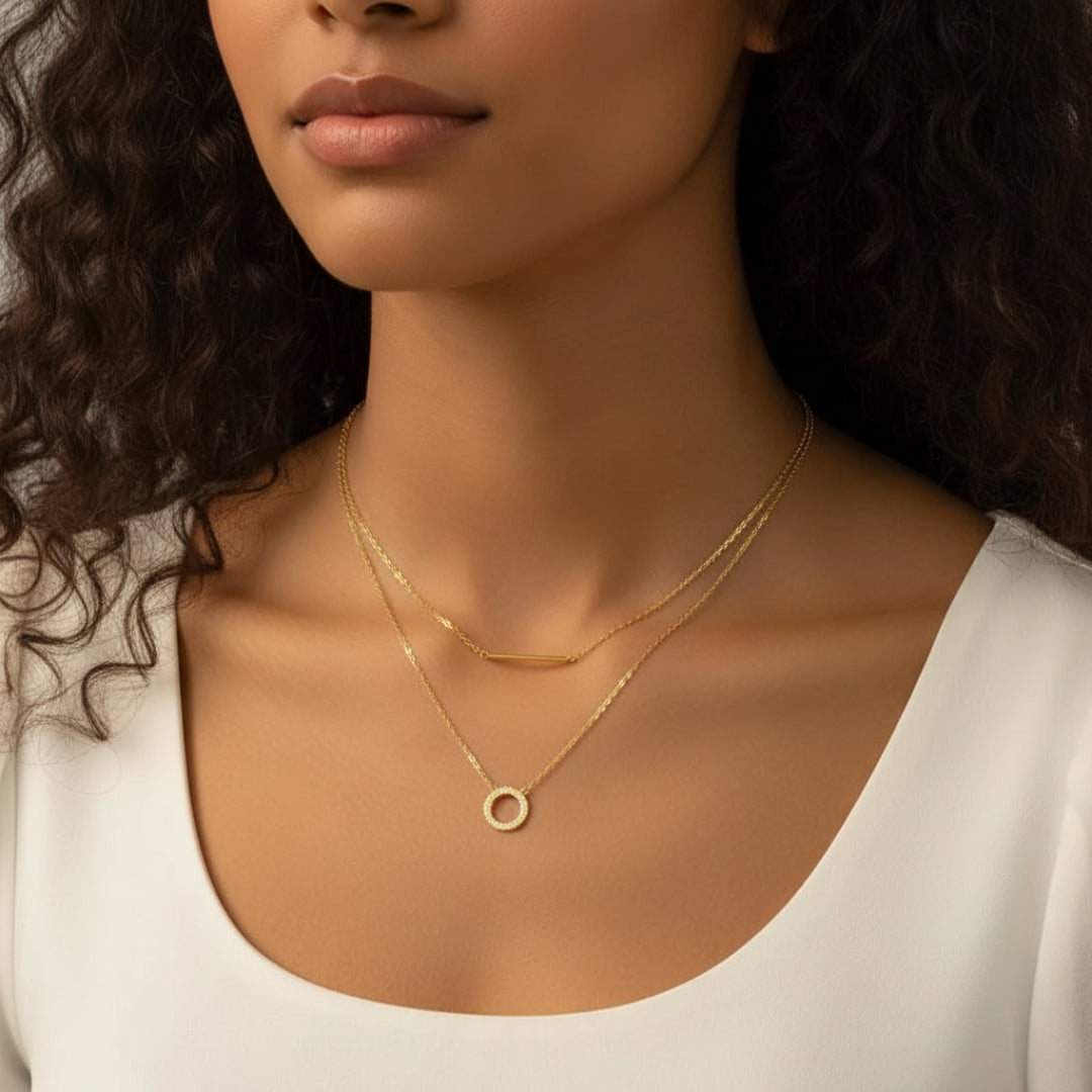 Infinity Glow Moissanite Loop Pendant Necklace