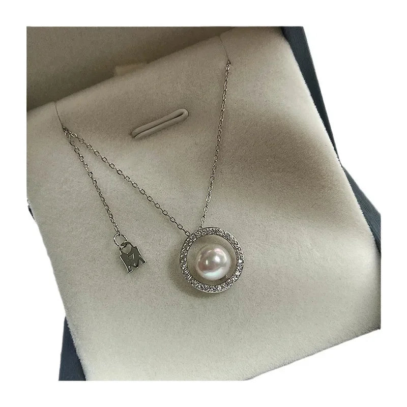 Luminous Pearl Serenity 7-8mm Natural Seawater Pearl Necklace