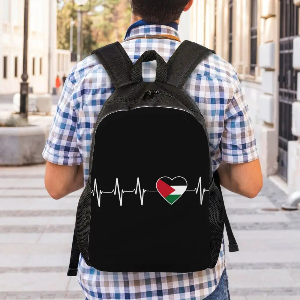 Custom Palestinians Keffiyeh Pattern Backpacks for Women Men Water Resistant