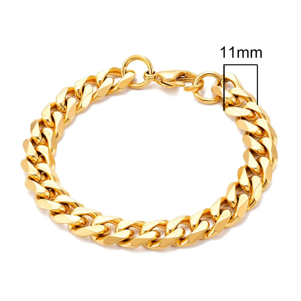 Men’s Rock Curb Chain Bracelet
