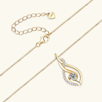 Twist of Fire Full Moissanite Necklace