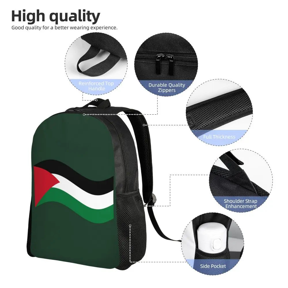 Custom Palestinians Keffiyeh Pattern Backpacks for Women Men Water Resistant