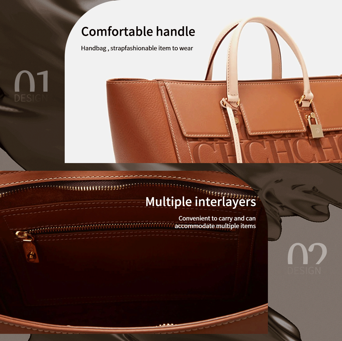 CHCH Women's Handbag New Brand Embossed Large Capacity Business Wallet