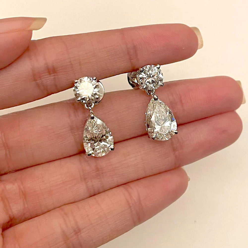 Celesti 19-Carat Moissanite Waterdrop Earrings