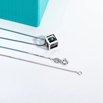 Midnight Sphere Black Moissanite Necklace